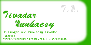 tivadar munkacsy business card